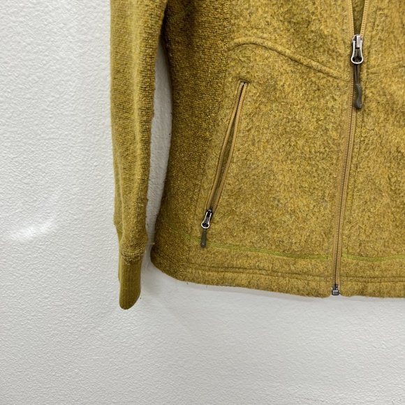 Marmot light brown full zip wool blend full zip jacket long sleeve  Size: M - Picture 3 of 9